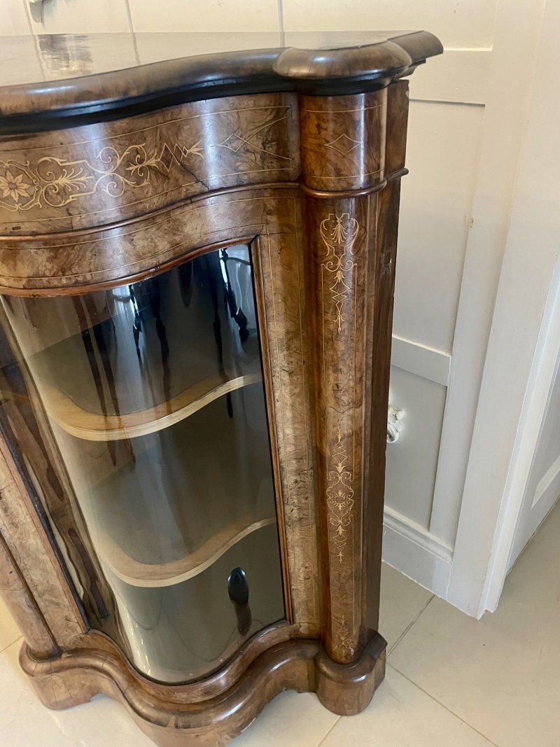 Superb Quality Antique Victorian Burr Walnut Inlaid Credenza/Sideboard - Image 16